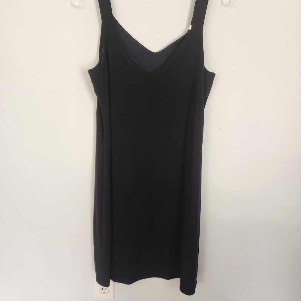White House Black Market Black Floral Embroidered Sleeveless Dress - Picture 6 of 8